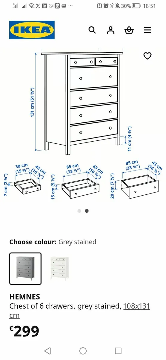IKEA chest of drawers - Image 2