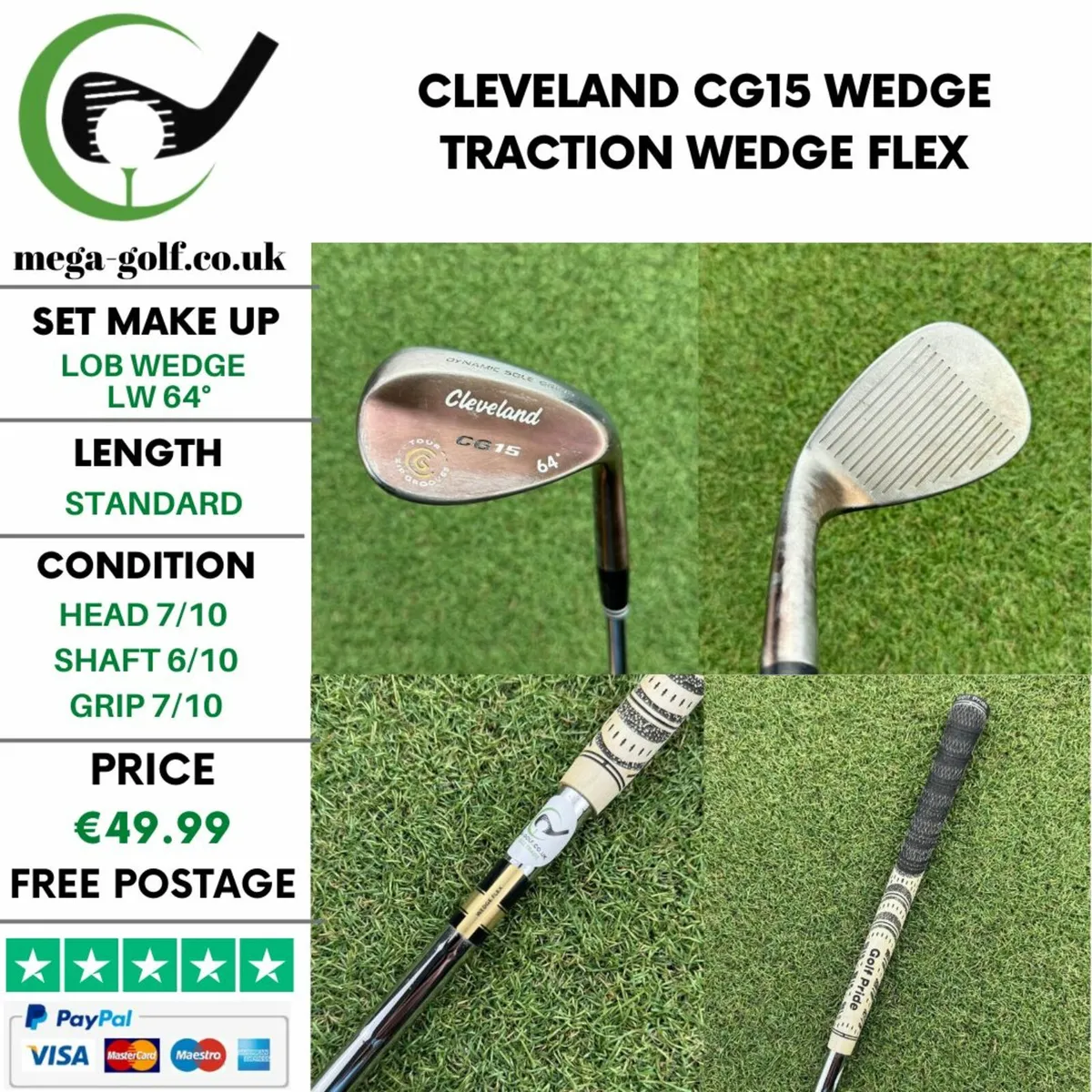 Cleveland CG15 Wedge Lw 64° / Traction Wedge Flex - Image 1