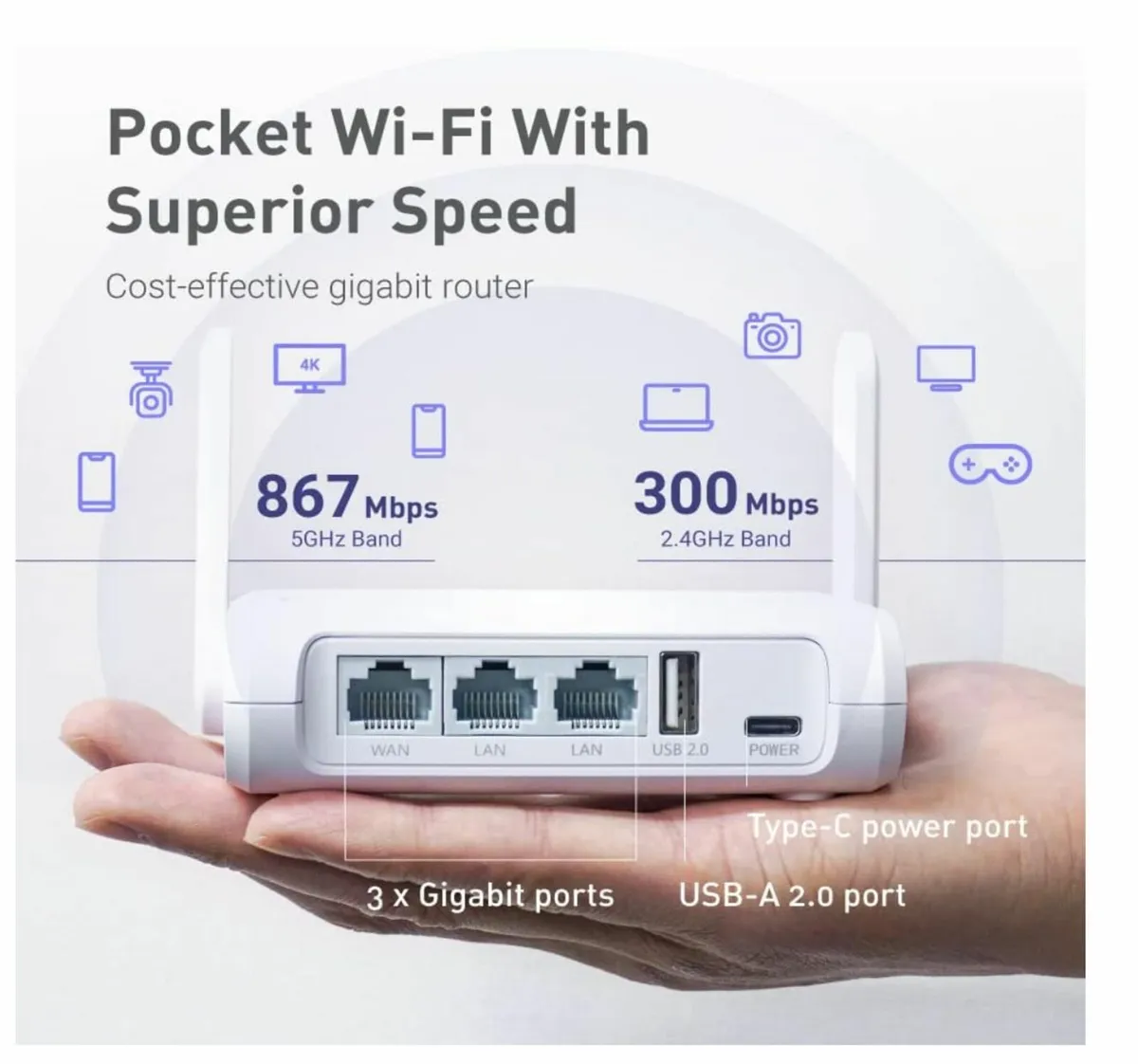 GL-SFT1200 (Opal) Secure WiFi Router - Image 2