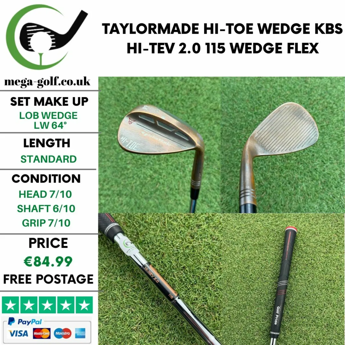 Taylormade Hi-Toe Wedge Lw 64° / Wedge Flex - Image 1