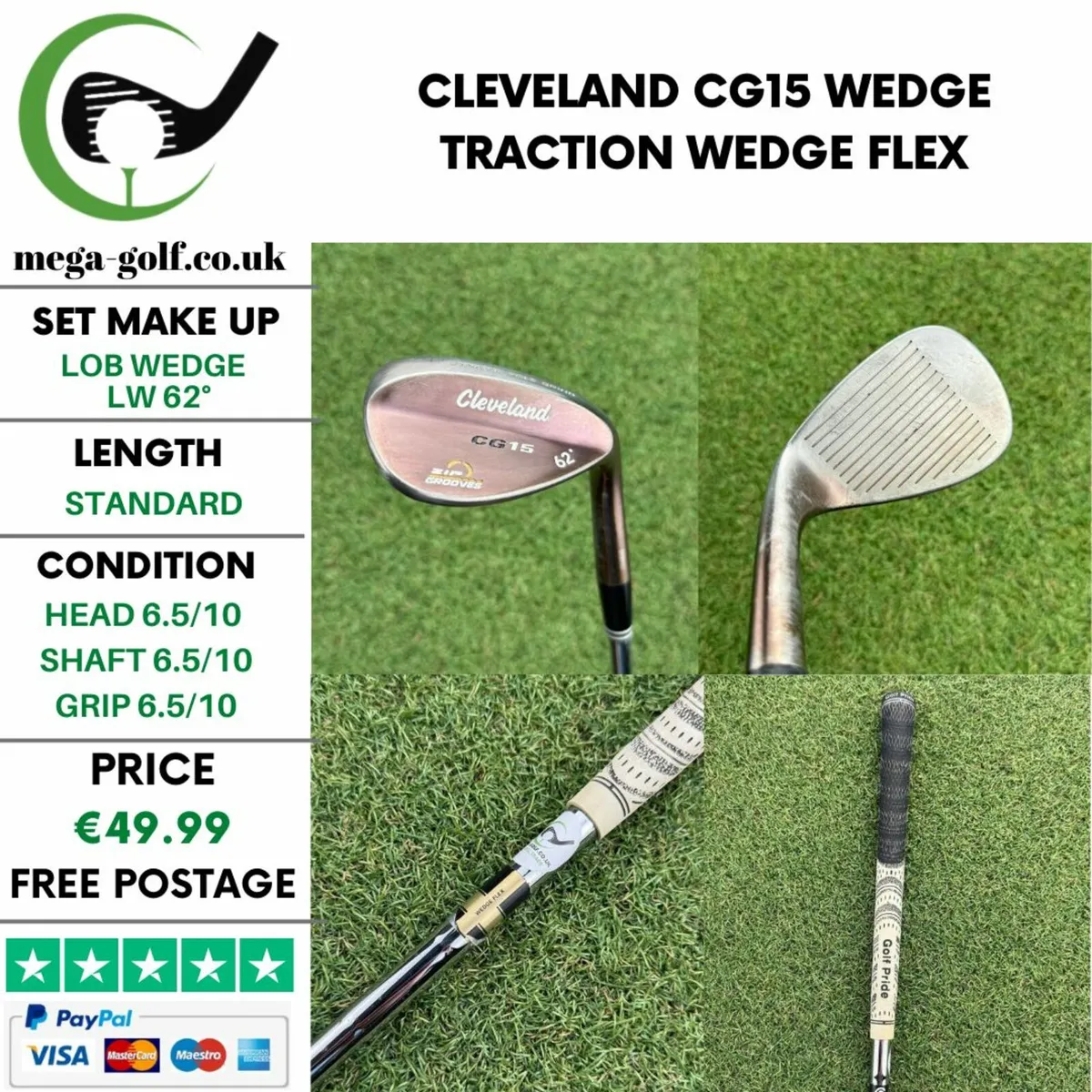 Cleveland CG15 Wedge Lw 62° / Traction Wedge Flex - Image 1
