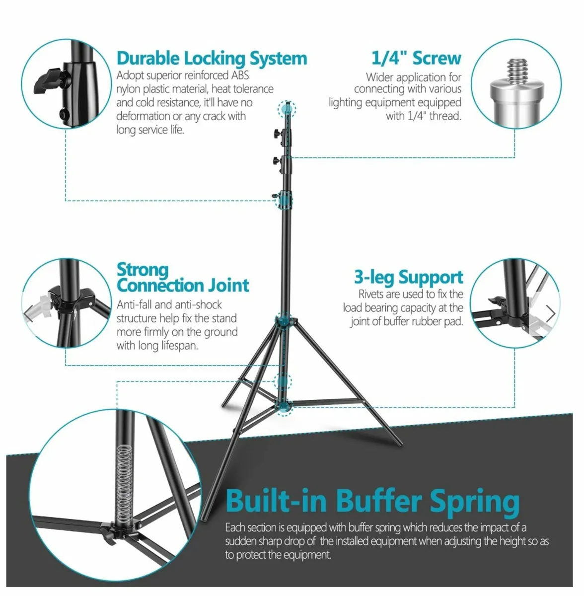 Neewer ST-400SP 4m Light Stand - Image 3