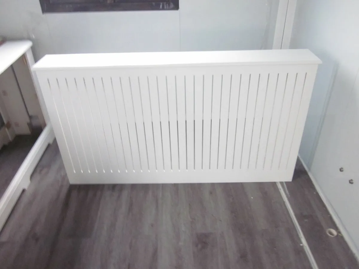 Solid Wood Vertical Slatted Radiator Cover - Image 1