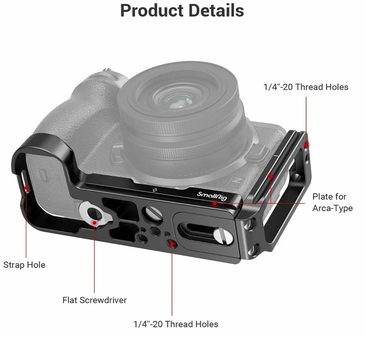 SmallRig L-Bracket for Nikon Z5/Z6/Z7 Series (2947 - Image 4