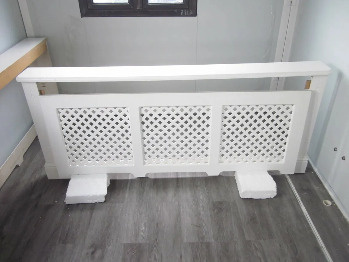 Three Solid Wood Cross  Pattern  Radiator Covers - Image 1