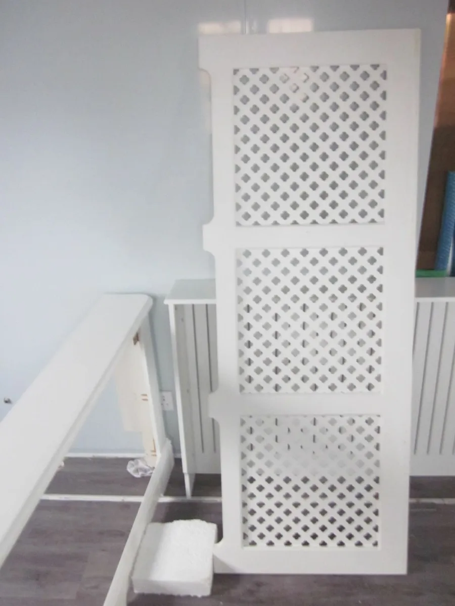 Three Solid Wood Cross  Pattern  Radiator Covers - Image 4