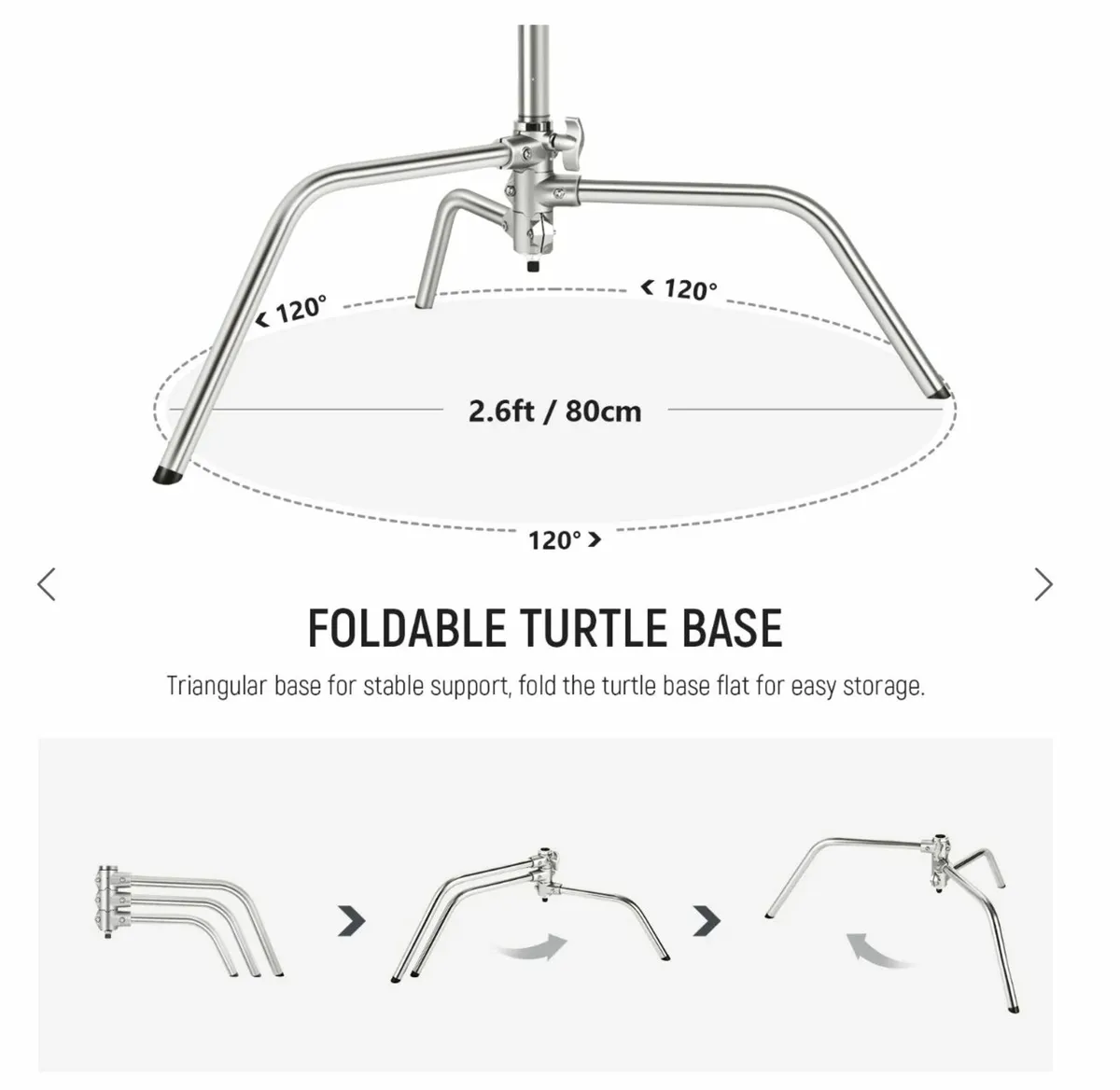 Neewer Pro C Stand with Boom Arm (330cm) - Image 2