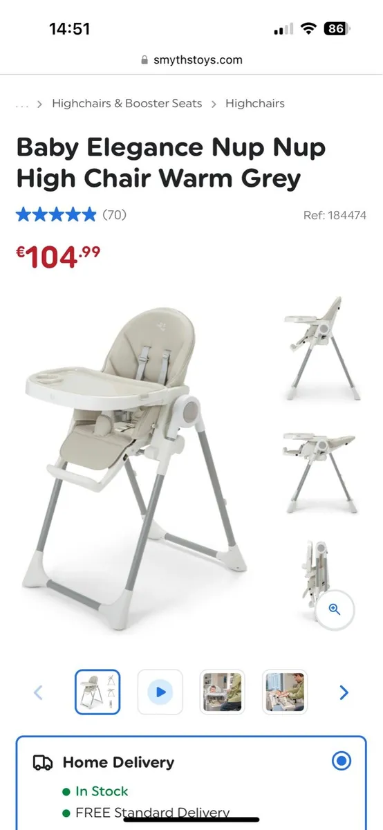 Baby high chair - Image 1