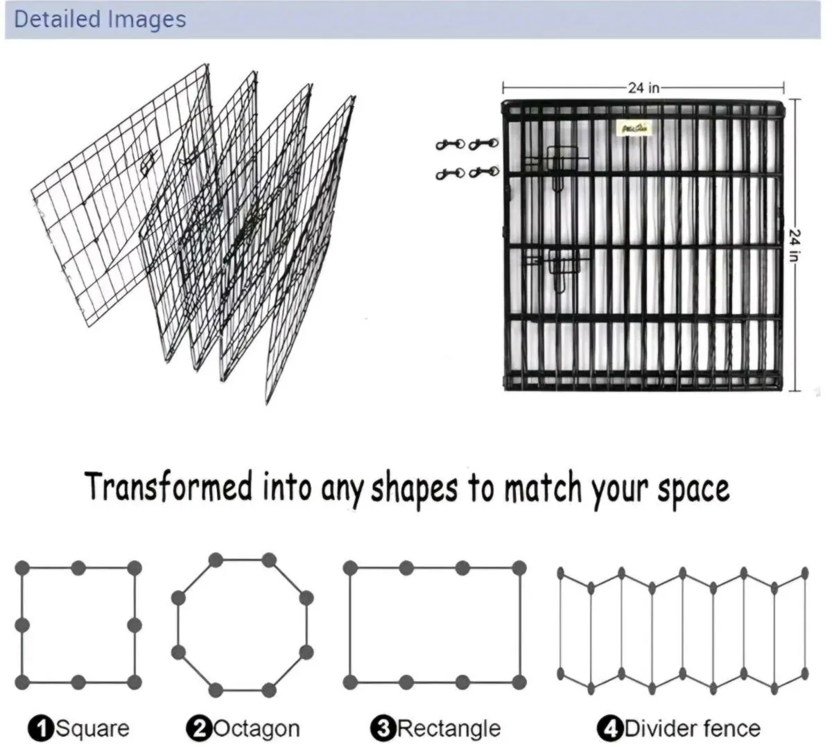 8 Panel Playpen Suitable for Dogs/Puppies/Cats & R - Image 3