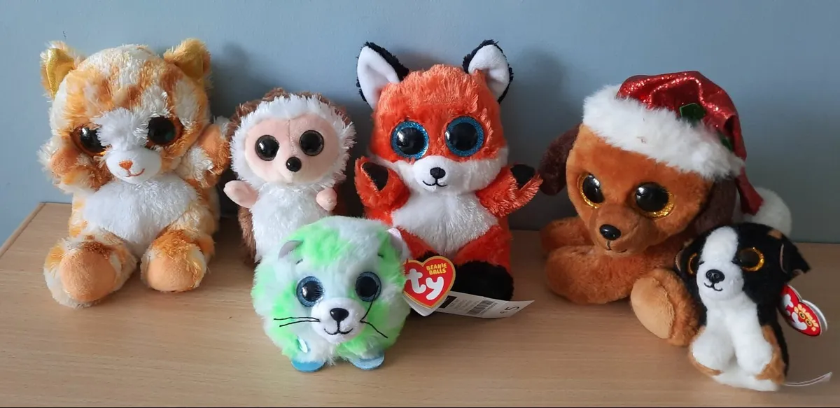 Collection of 6 Small Plush Animals (3 x TY's) (3+ - Image 1