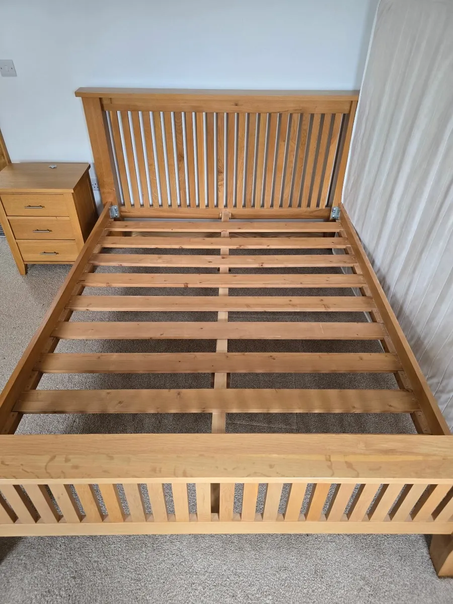 Double Bed Solid Oak