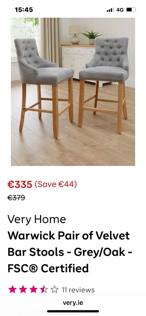 2 Dining chairs and 2 Bar chairs - Image 2