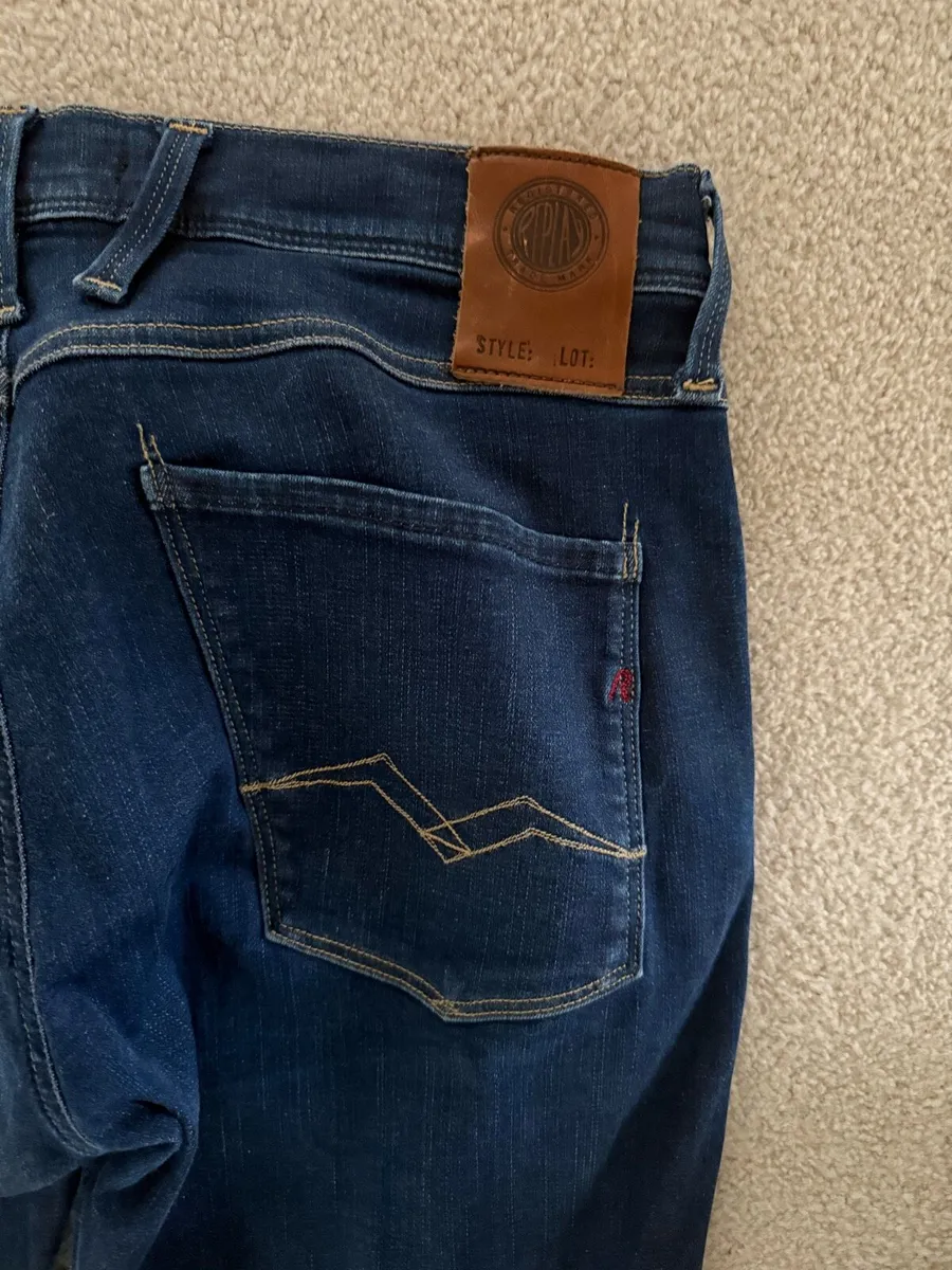 Men’s Replay stretch skinny jeans - navy 32 32 - Image 2