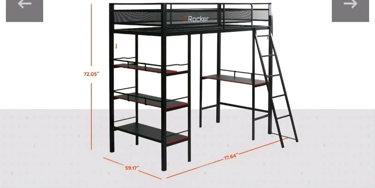 X rocker high sleeper bed frame - Image 2