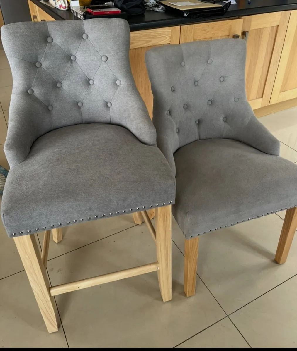 2 Dining chairs and 2 Bar chairs - Image 1