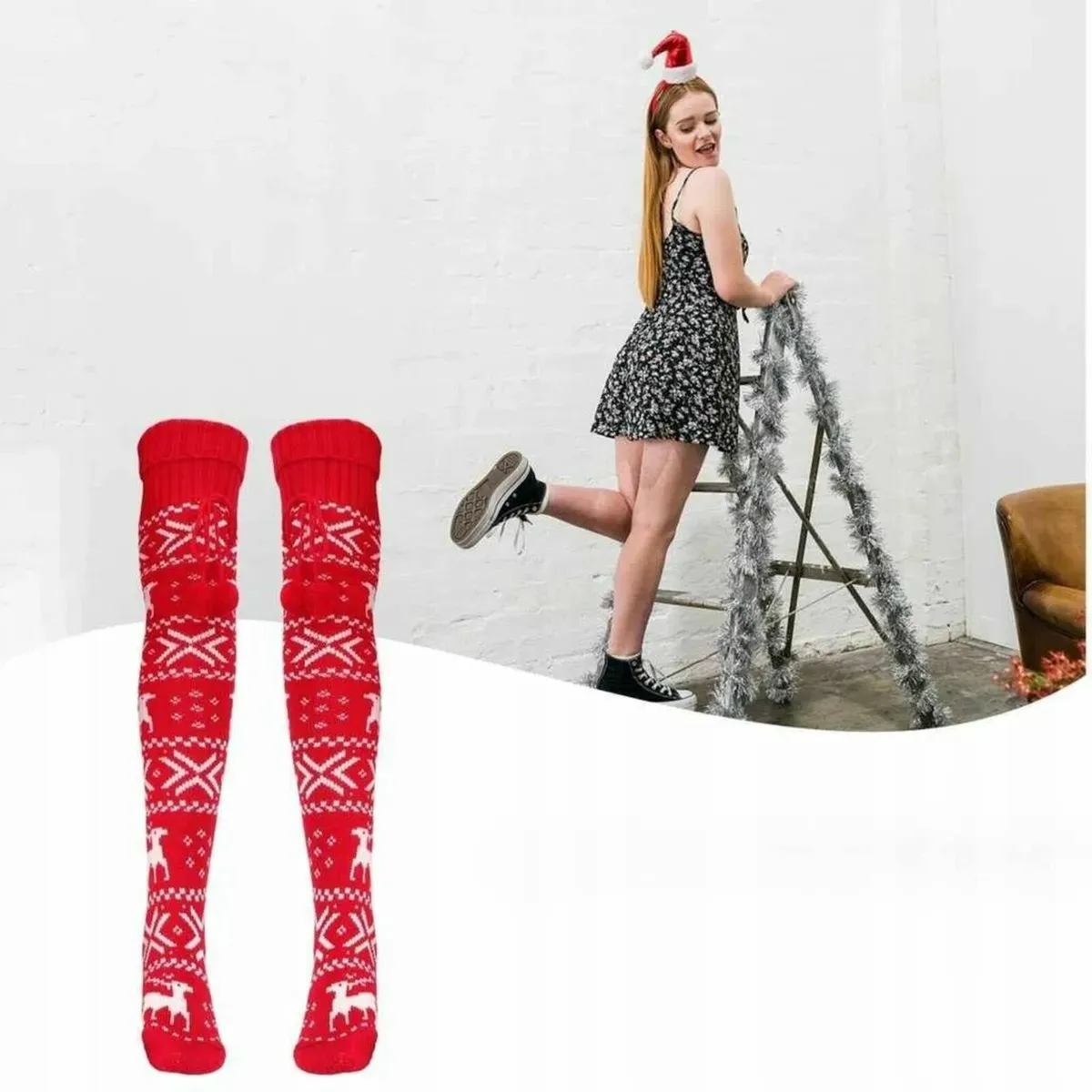 Christmas Socks Knee-high - Image 3