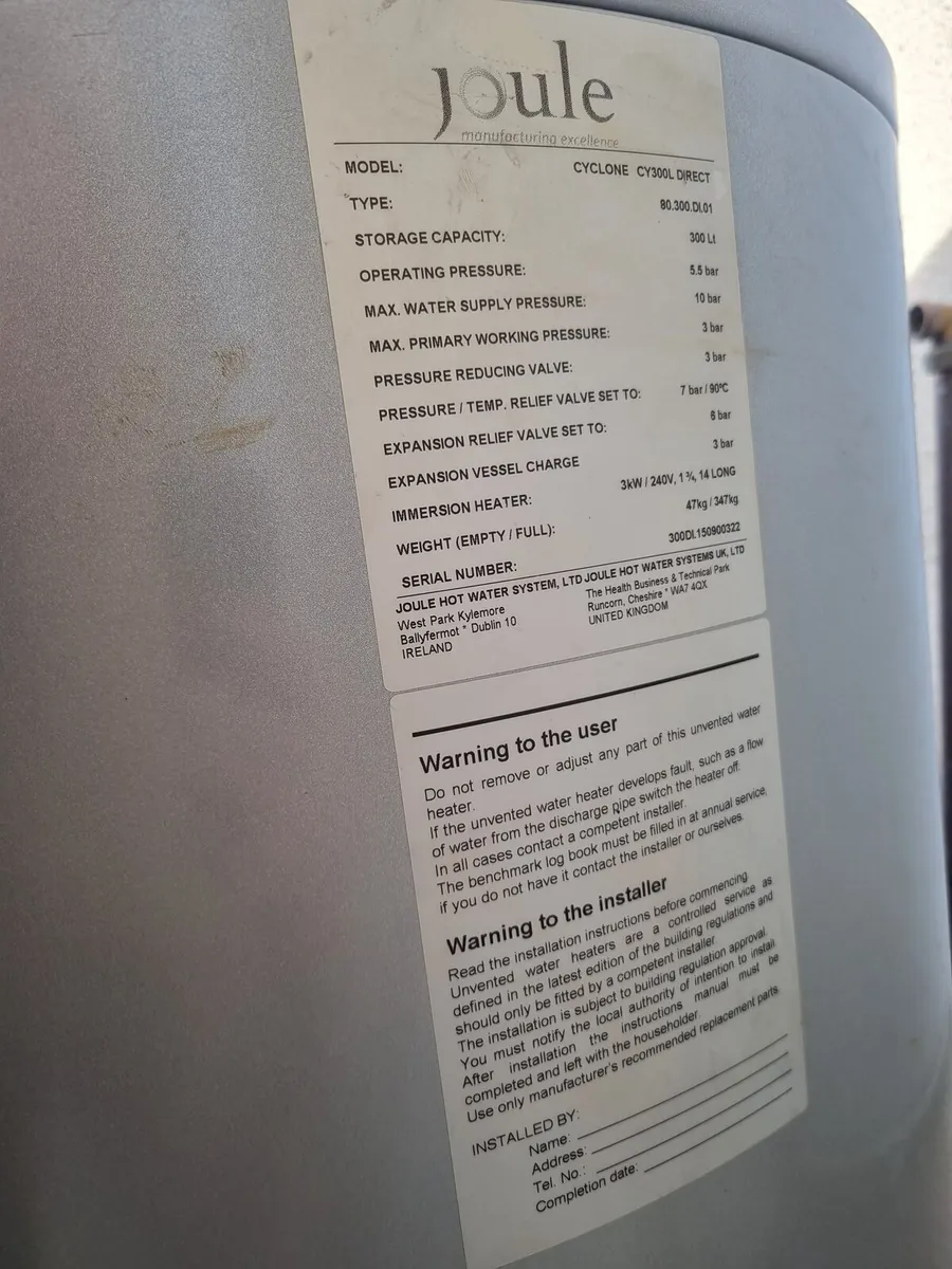 Joule cylinder 300L - Image 2