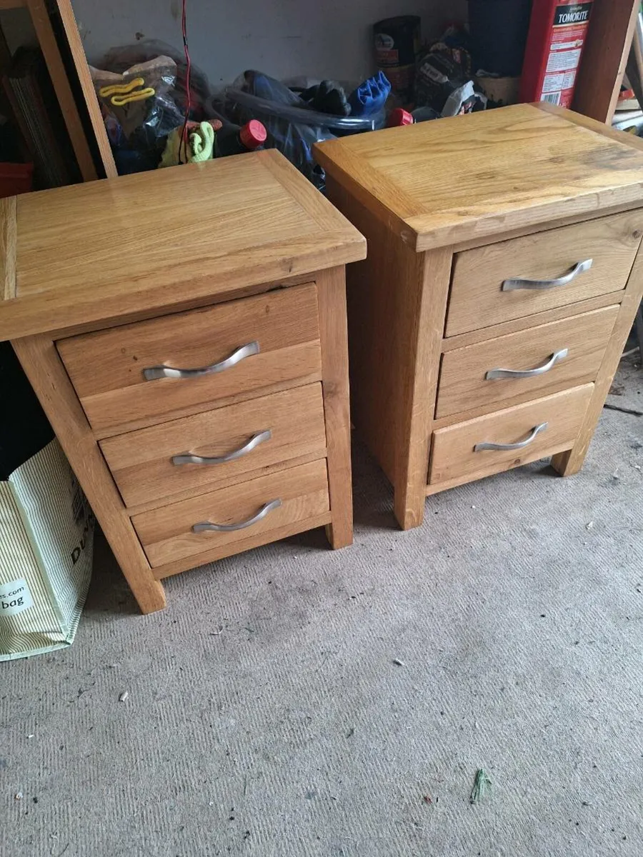 Two solid wooden lockers - Image 1
