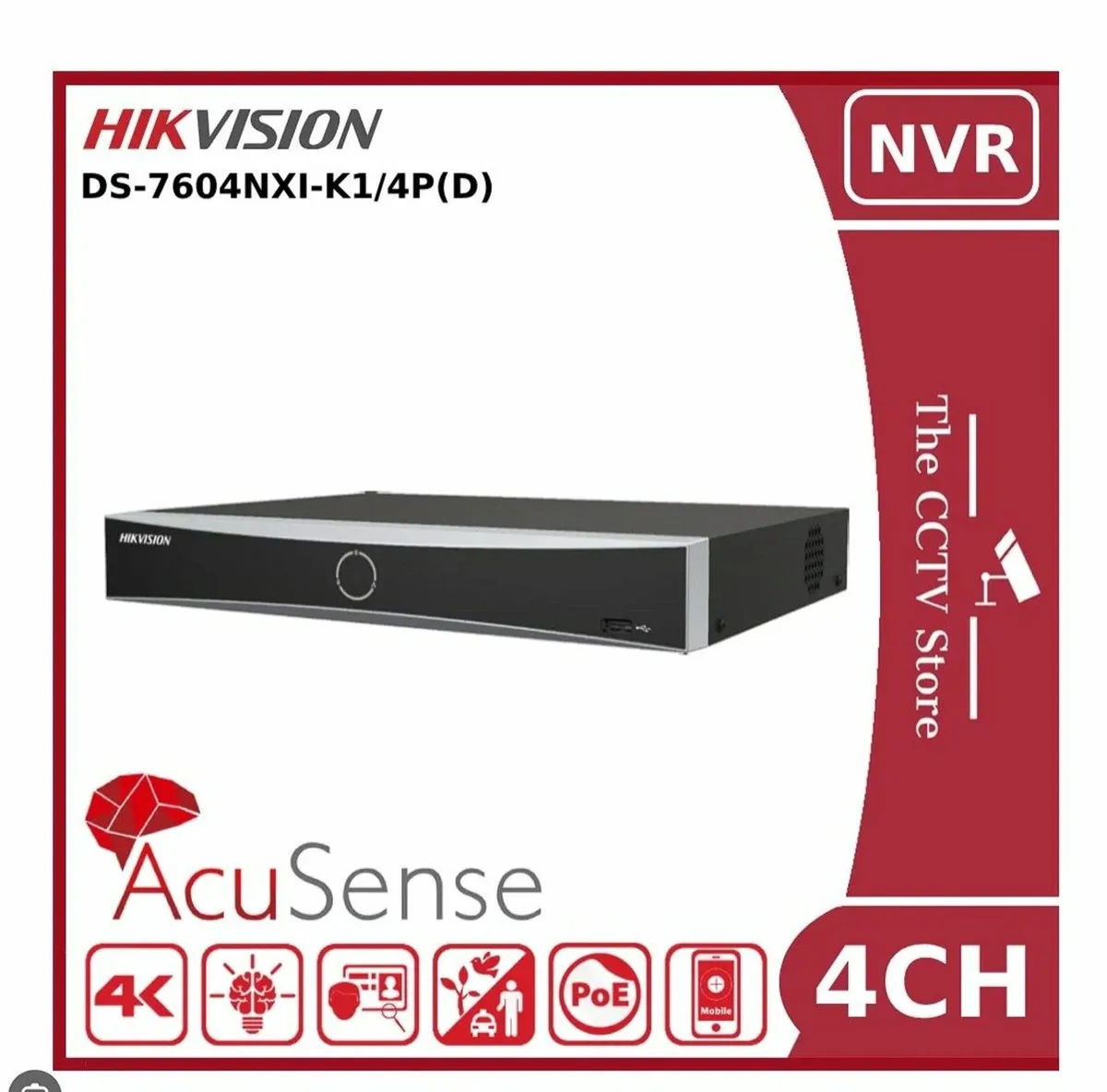 Brand New Hikvision 4ch NVR POE CCTV recorder - Image 1