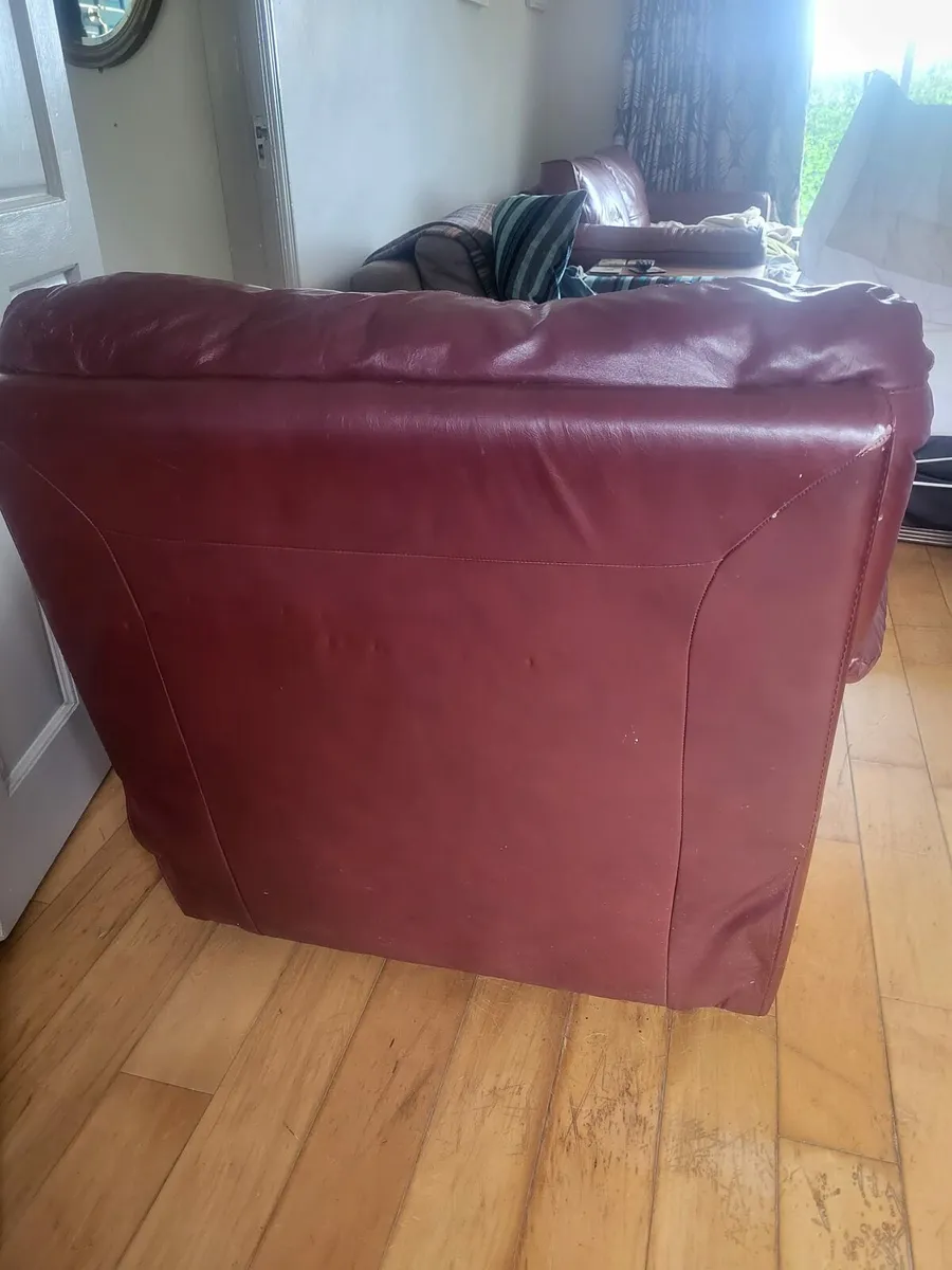 Brown Leather Armchair - Image 3