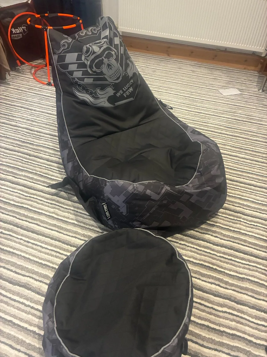 Gaming beanbag chair and stool