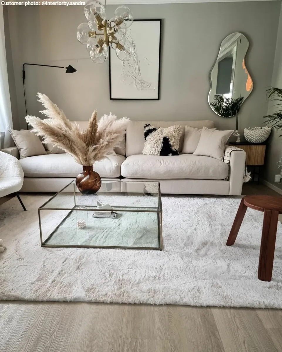 Cloud Soft Off White Rug Thick Pile Shaggy Carpet - Image 3