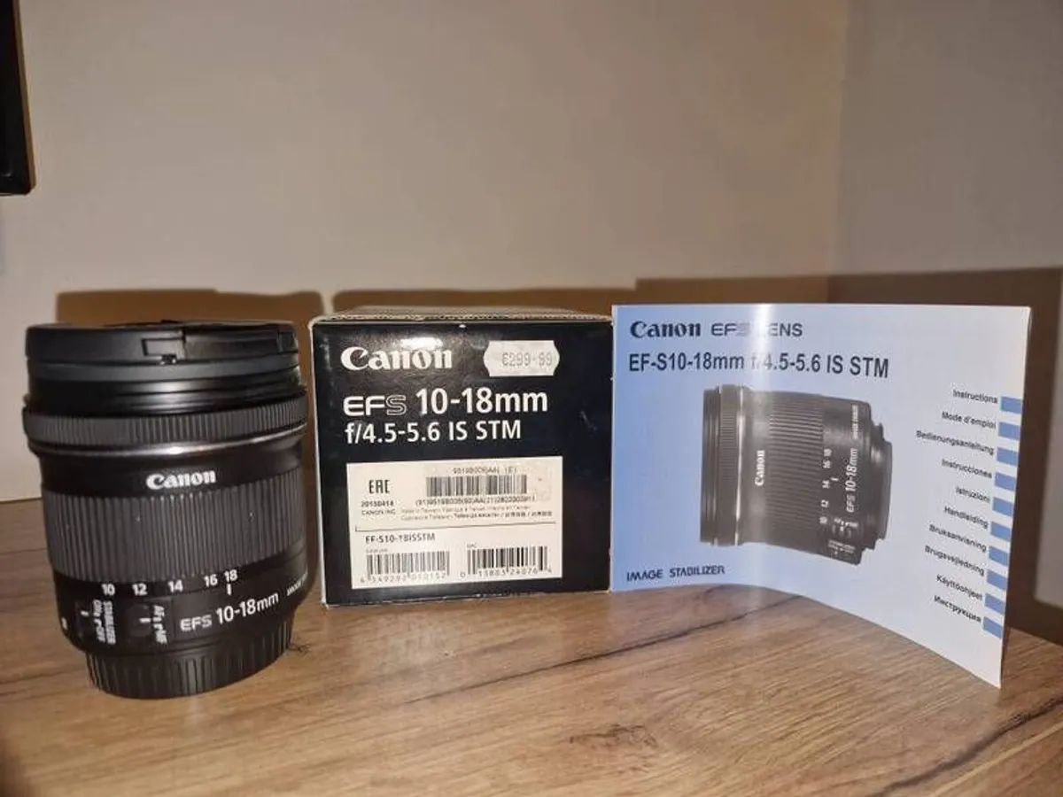 Canon efs 10-18mm lens f/4.5-5.6 IS STM