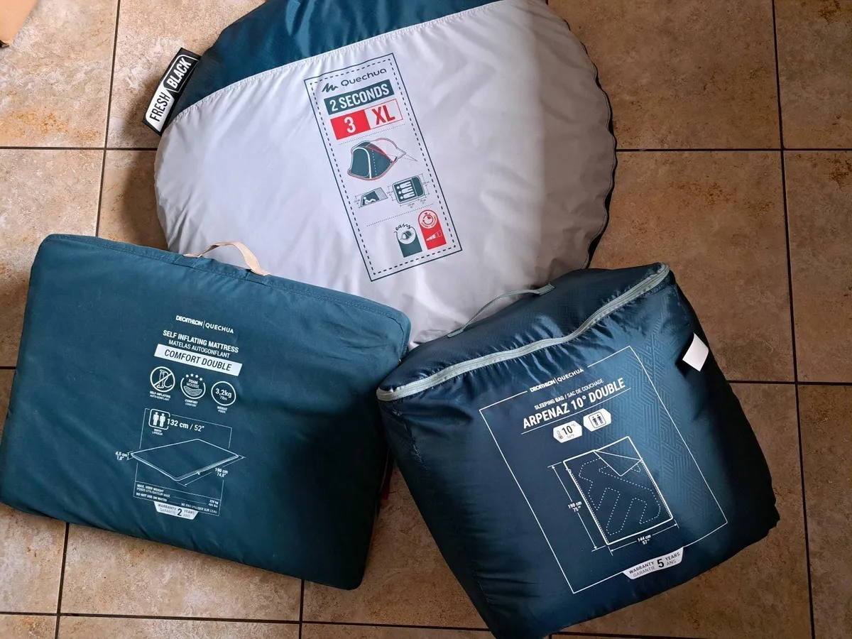 Camping Tent, Mattress and Sleeping Bag - Image 1