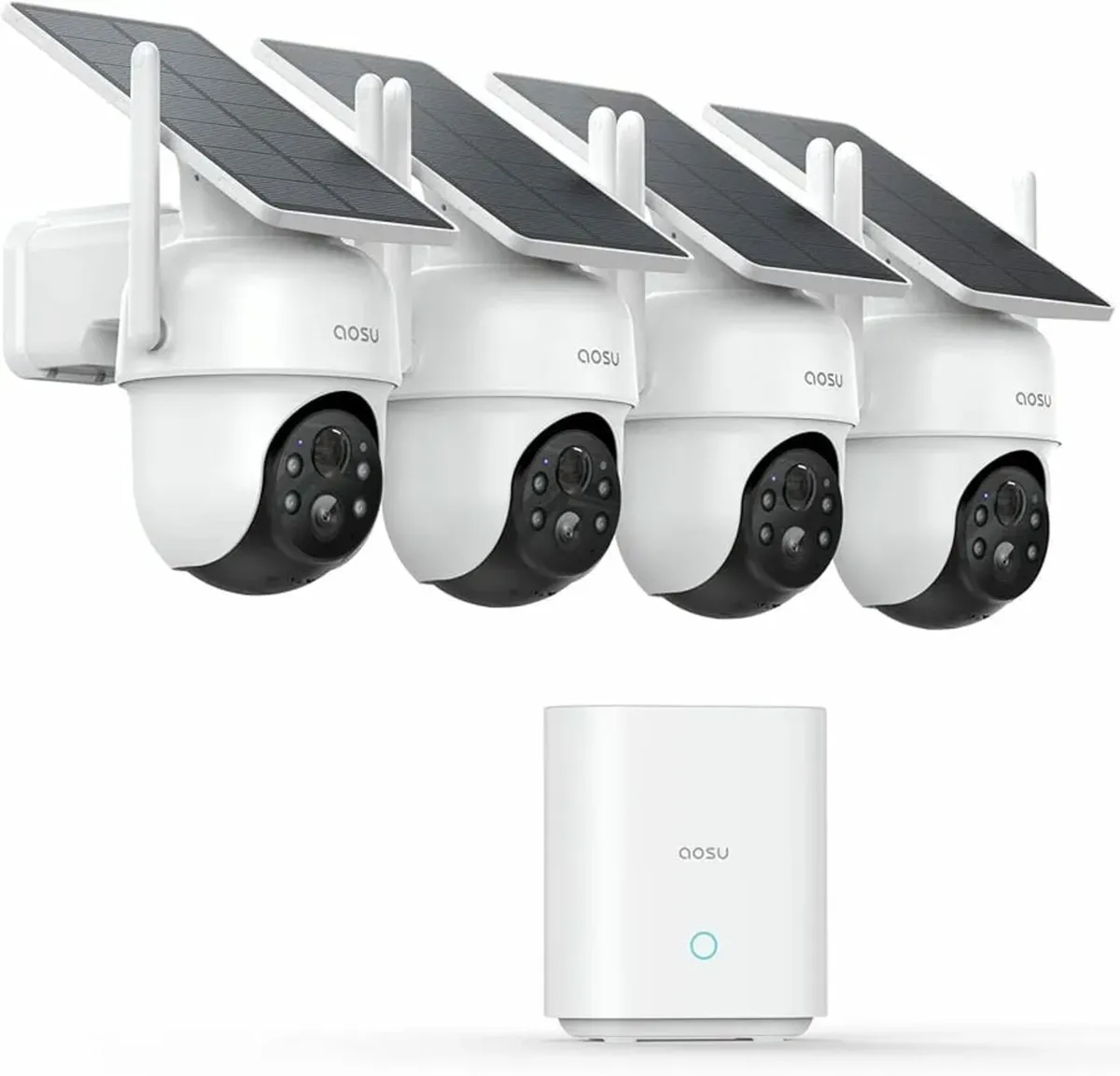 2K Surveillance Camera Outdoor Battery Solar 4 Cam - Image 1