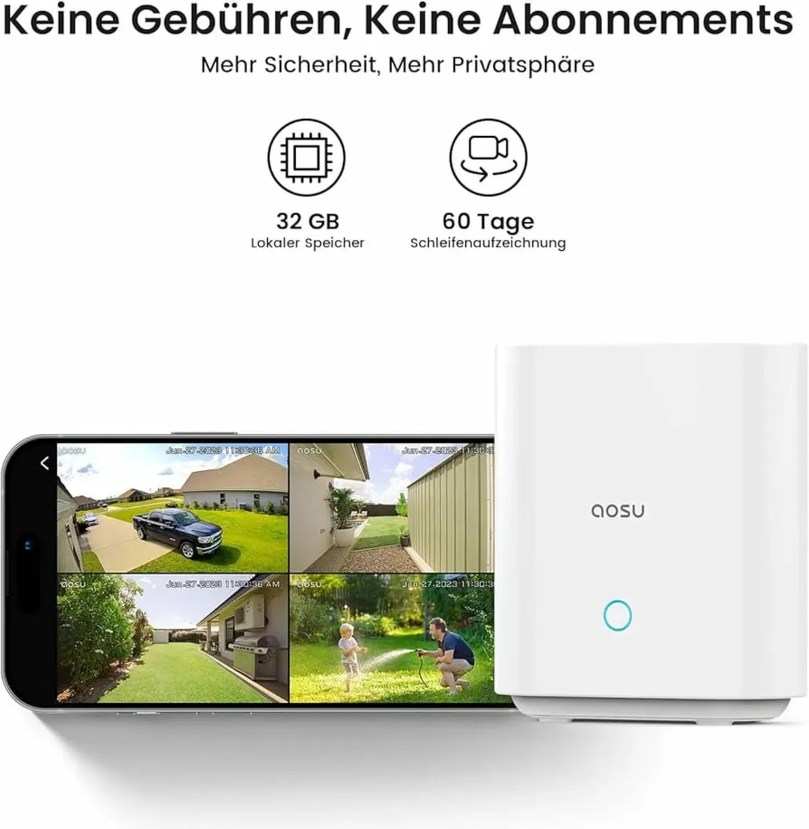 2K Surveillance Camera Outdoor Battery Solar 4 Cam - Image 2