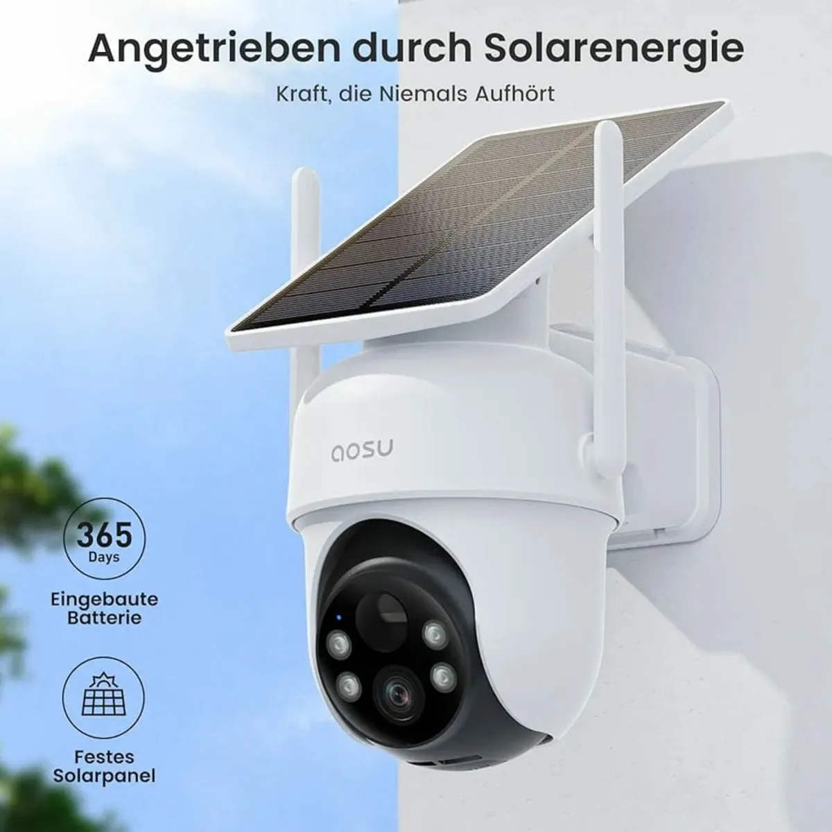 2K Surveillance Camera Outdoor Battery Solar 4 Cam - Image 4