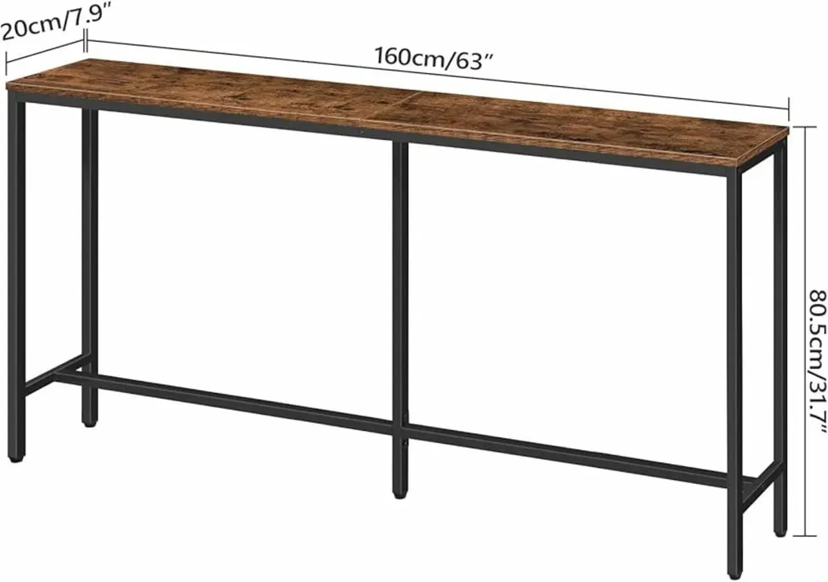 160 cm Console Table, Narrow Table, Long Entrance - Image 3