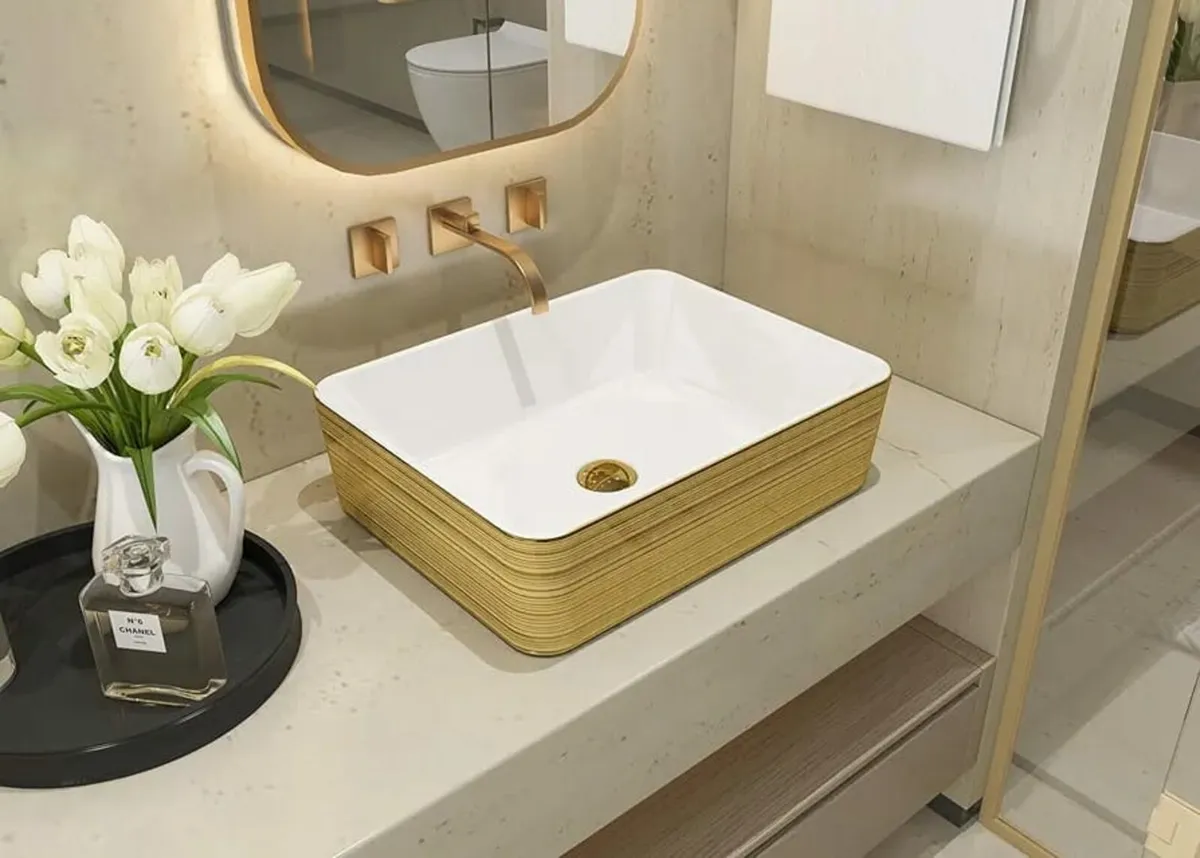 48 x 37.5 x 13.5 cm Bathroom Vessel Sink,Luxury Go - Image 2