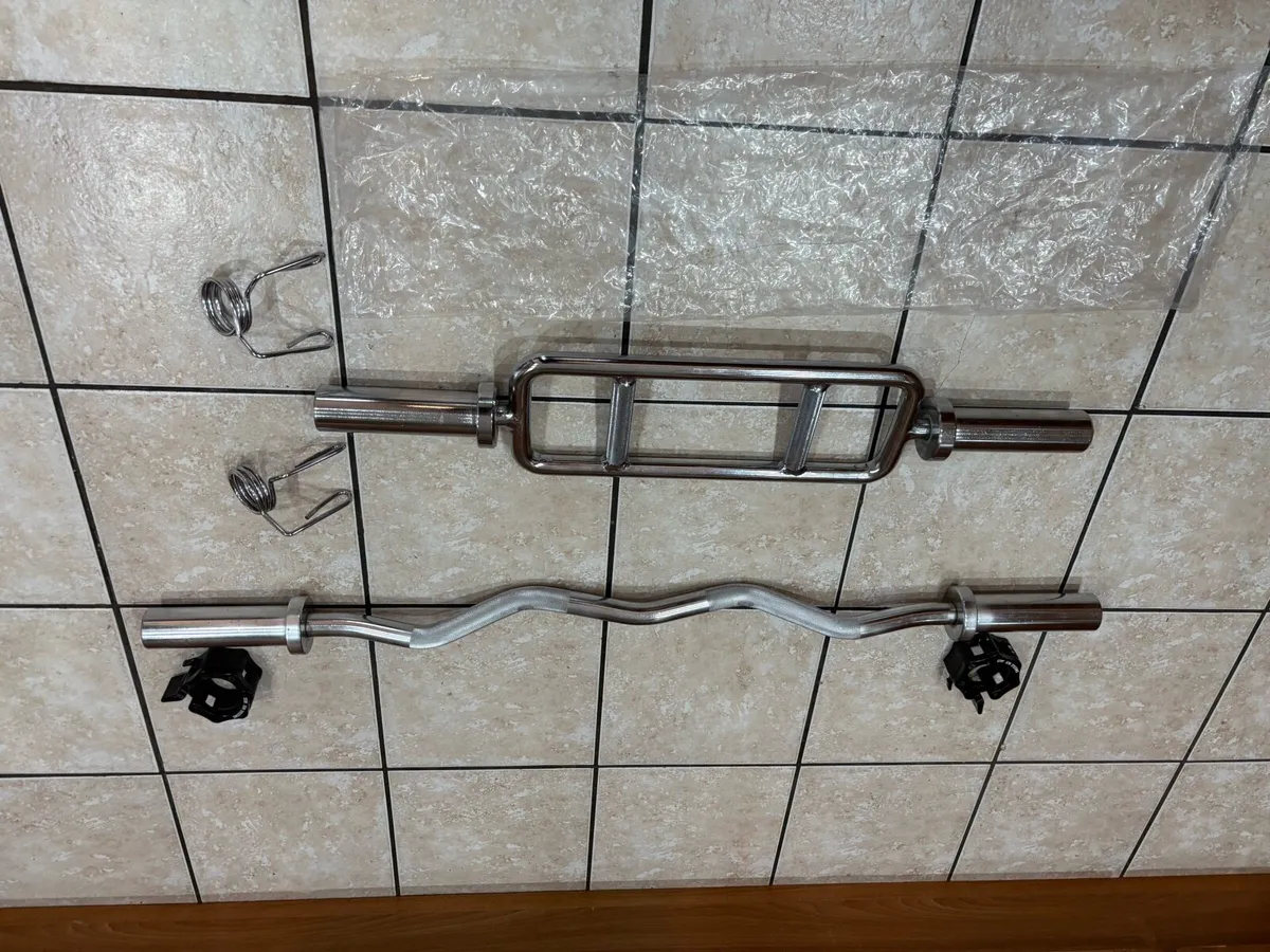 OLYMPIC EZ CURL BAR / OLYMPIC HAMMER TRICEP BAR!! - Image 2