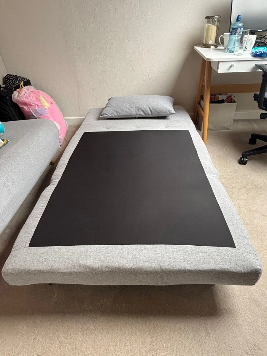 1 seater grey sofa bed - Image 4