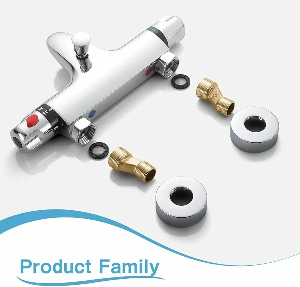 Bath Tap with Thermostat, Shower Fitting, Surface- - Image 3