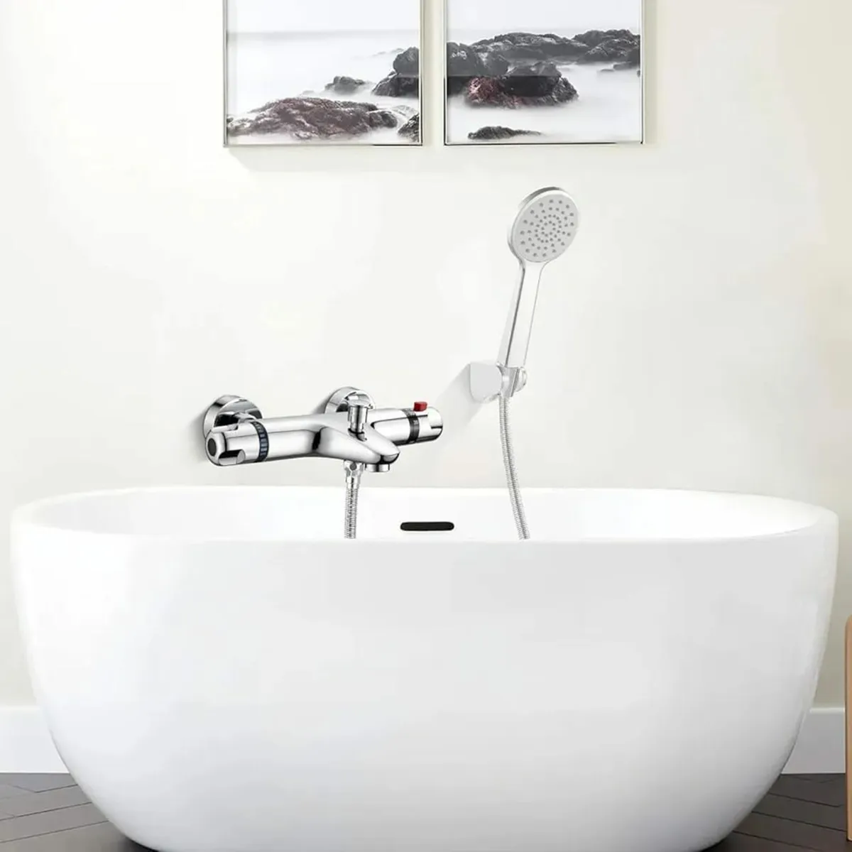 Bath Tap with Thermostat, Shower Fitting, Surface- - Image 4