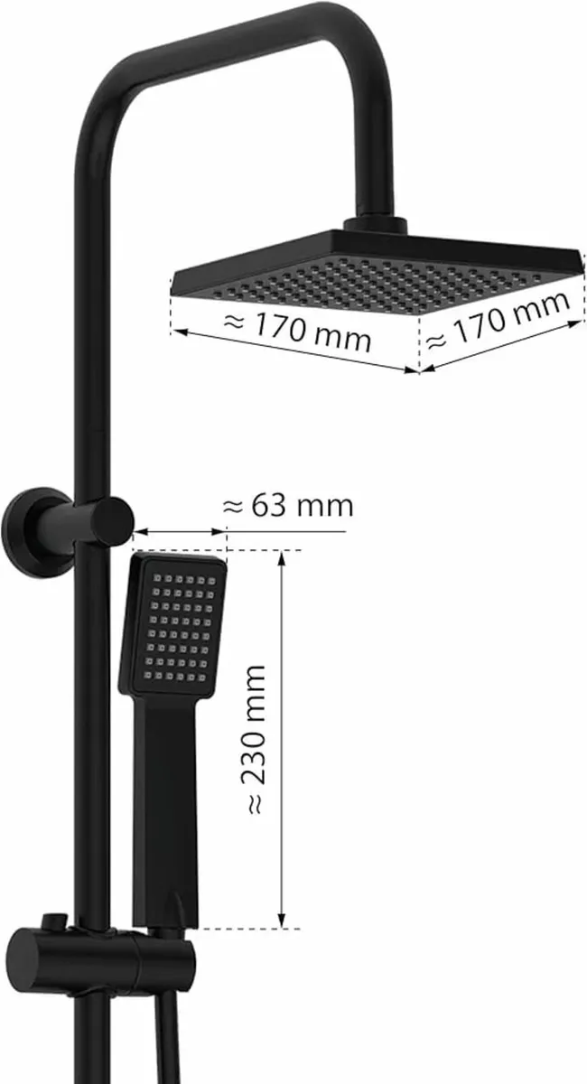 Easy Energy DX12004BL-A Shower Set Black Shower Sy - Image 2