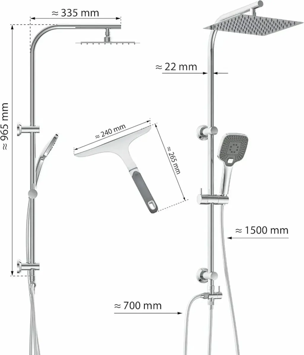 EASY DELUXE DX12011 Shower Set without Fittings 2 - Image 3