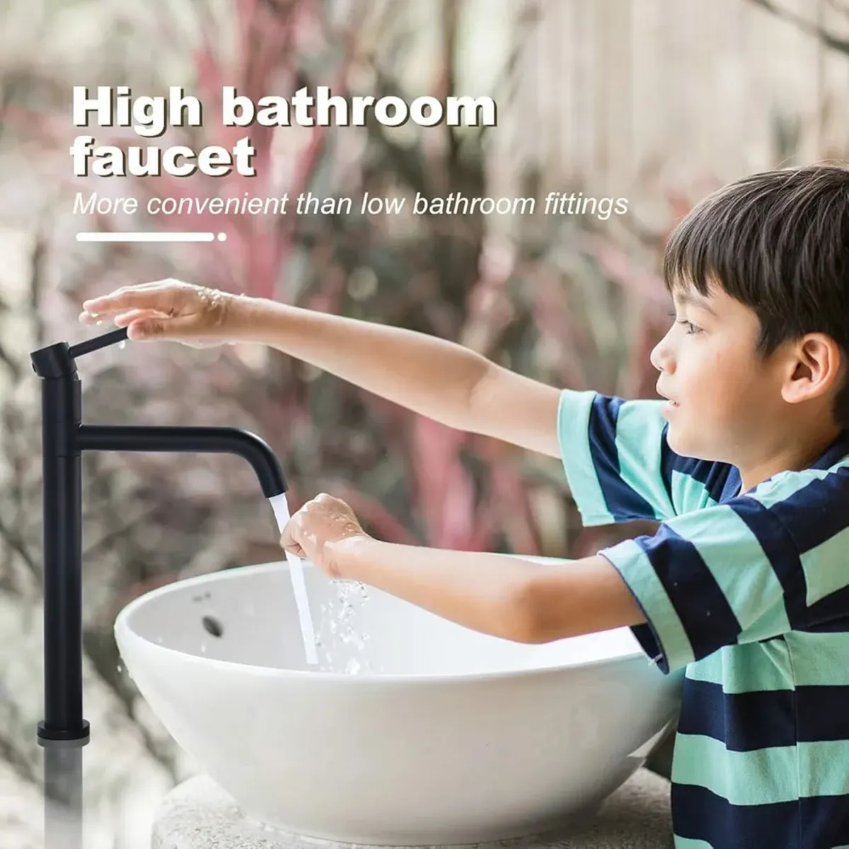 Tap, High Pressure Washbasin Tap 207 mm High Coppe - Image 4