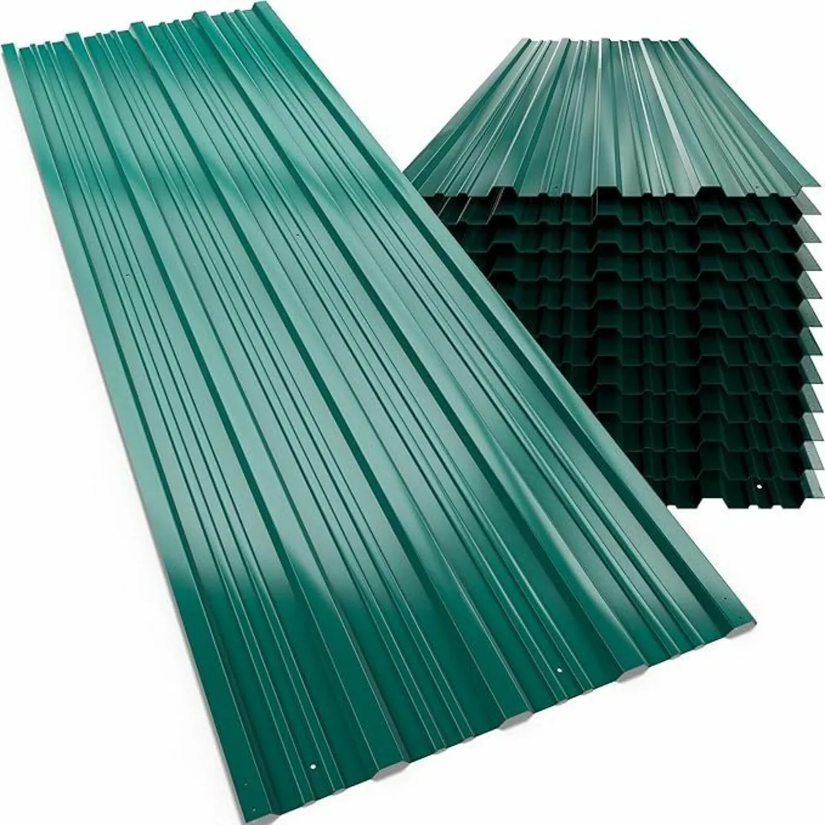24 x Galvanised Trapezoidal Corrugated Roofing She - Image 1