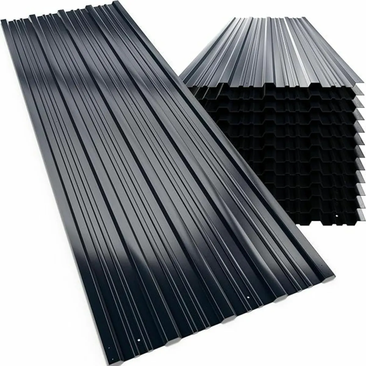 24 x Galvanised Trapezoidal Corrugated Roofing She - Image 2