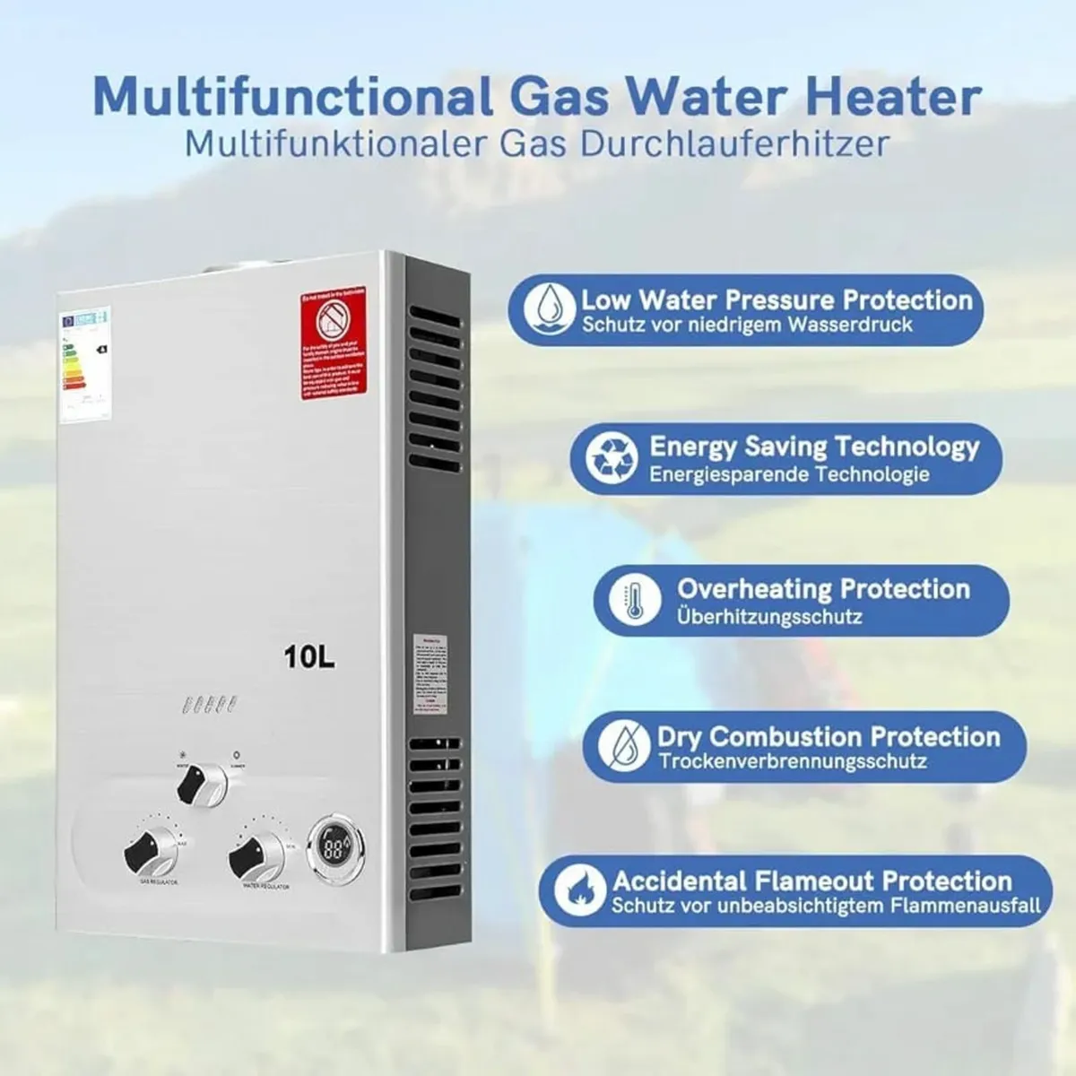 10L Gas Water Heater,20KW Instant LPG Water Heater - Image 4