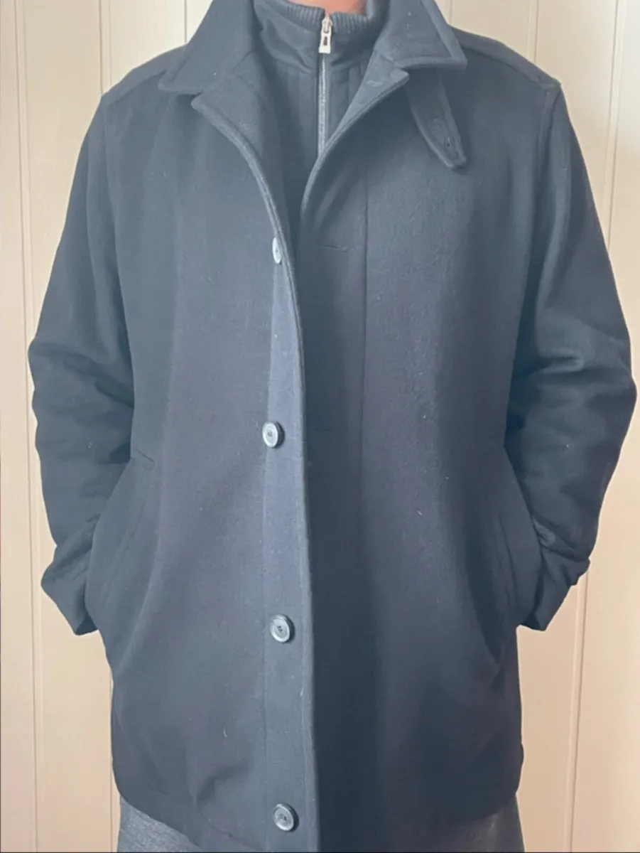 Hugo Boss Men’s Wool Cashmere Jacket Black Coat - Image 2
