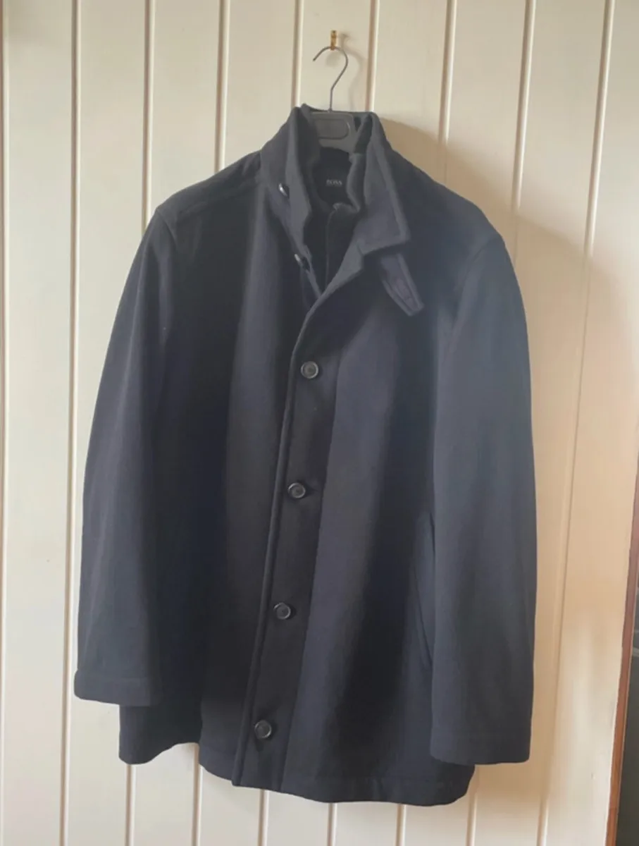Hugo Boss Men’s Wool Cashmere Jacket Black Coat - Image 3