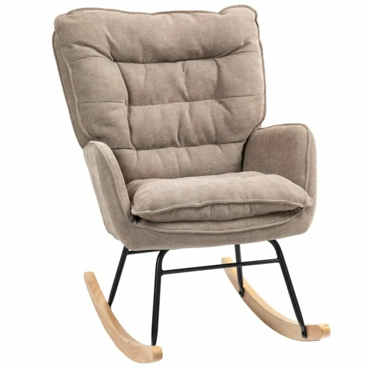 Rocking Chair, Wide Seat, High Backrest, Beech Fra - Image 1