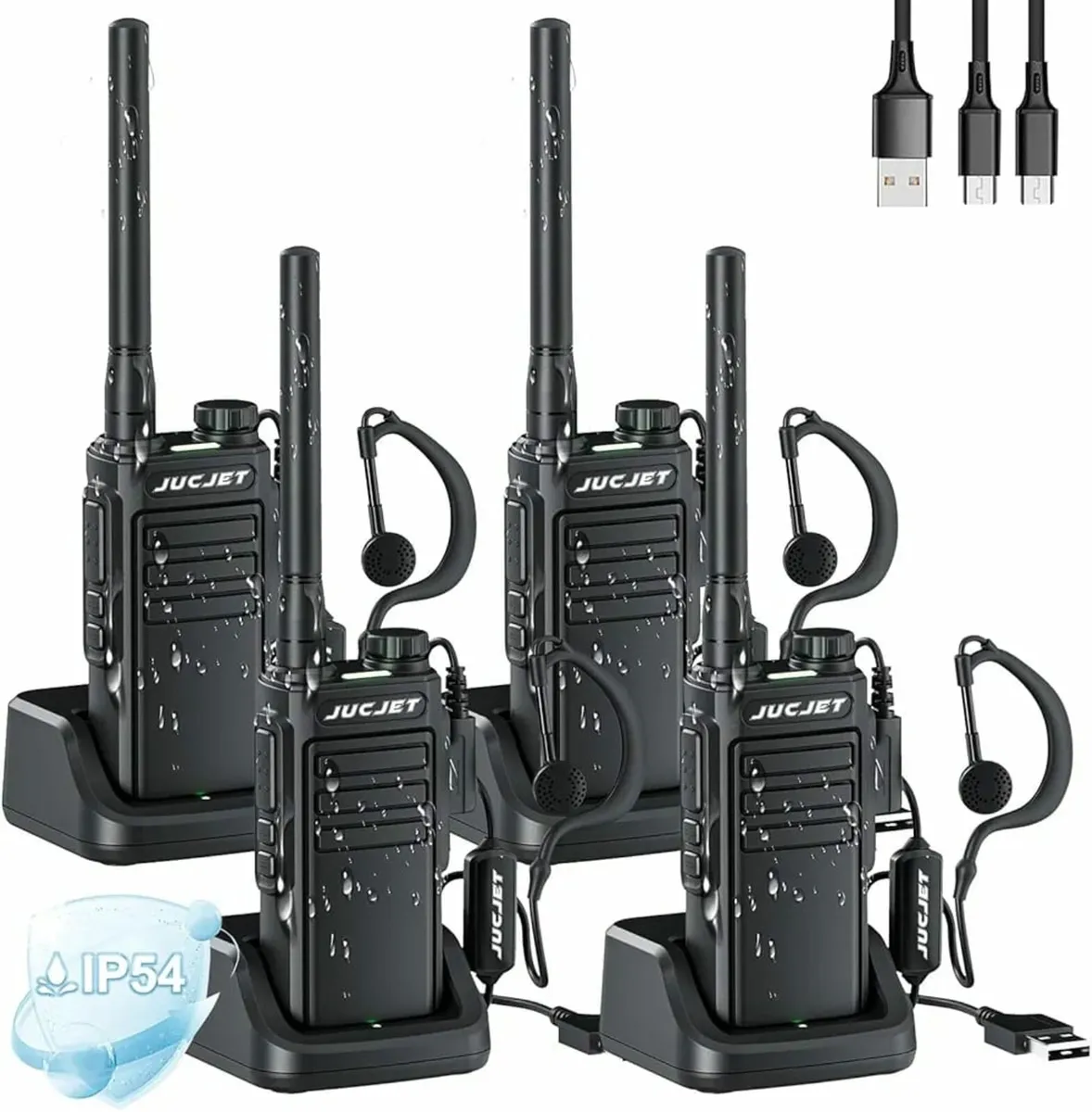 EP31 (4 pieces) Walkie Talkies IP54 waterproof, 16 - Image 1