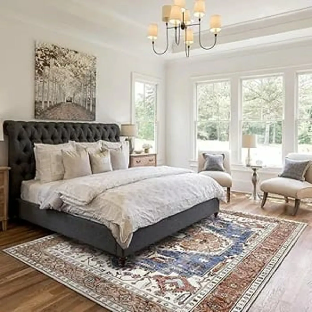 Living Room Large 160x230cm Non Slip Rugs Vintage - Image 4