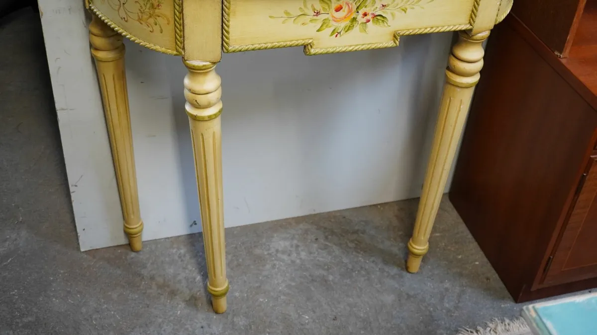 Spanish Hand-Painted  Table with Matching Mirror - Image 3