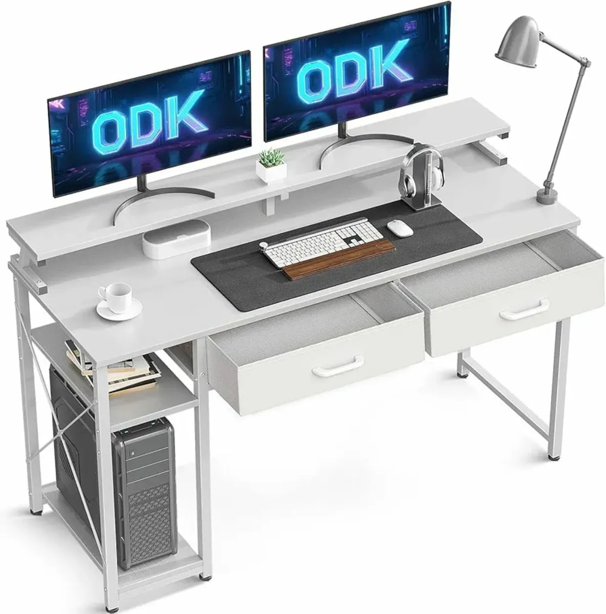 Computer Desk with Drawers, 120 x 48 cm Office Des - Image 1